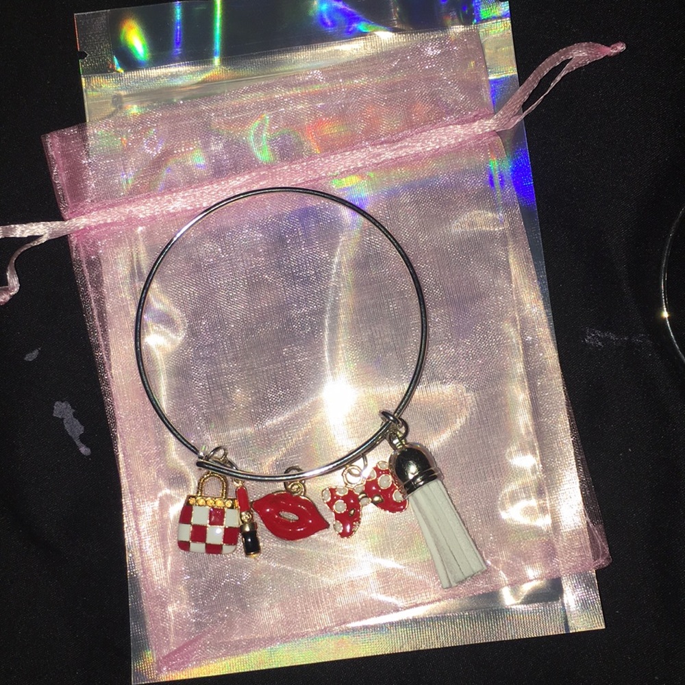 Silver Charm Bangles